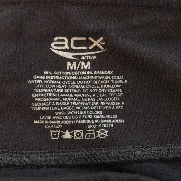 ACX Active black pants/ capri - Picture 5 of 5